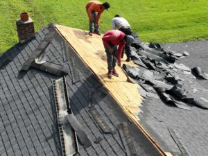 roofers removing old roof